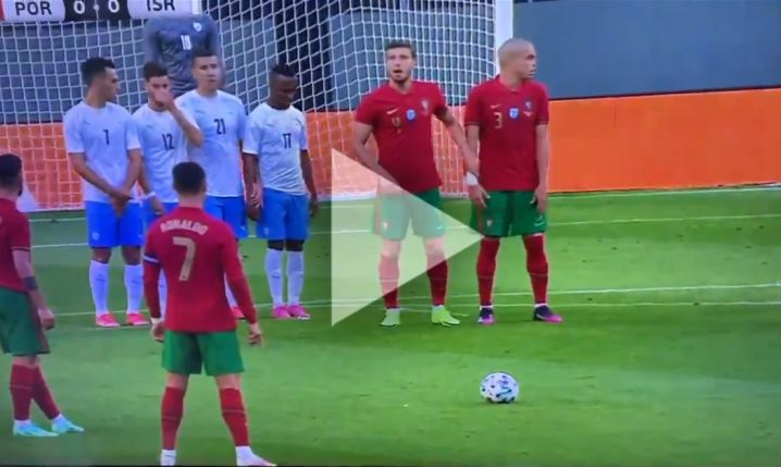 KATASTROFALNY rzut wolny Cristiano Ronaldo! [VIDEO]